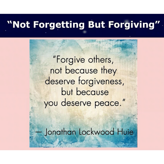 Session 5: Not Forgetting But Forgiving